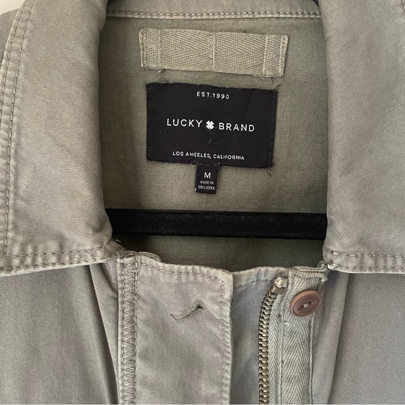 Lucky Brand Utility Cargo Military Green Jacket Size M - Picture 3 of 9